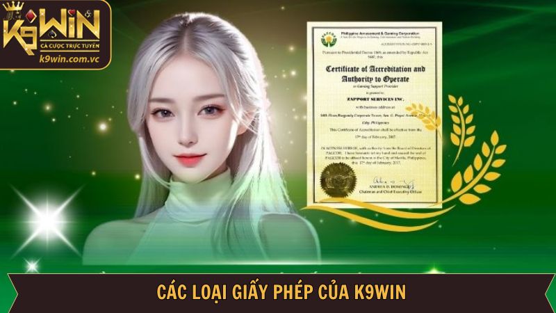 Cập nhật giấy phép của K9WIN mới nhất