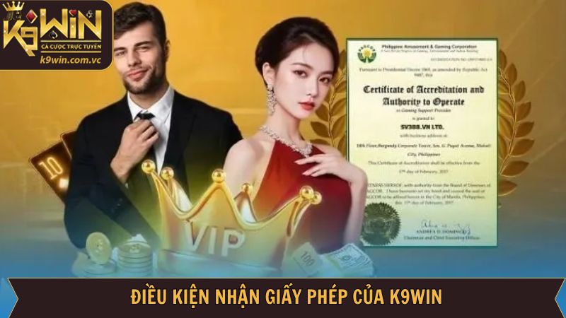 Giấy phép của K9WIN cùng một số điều kiện